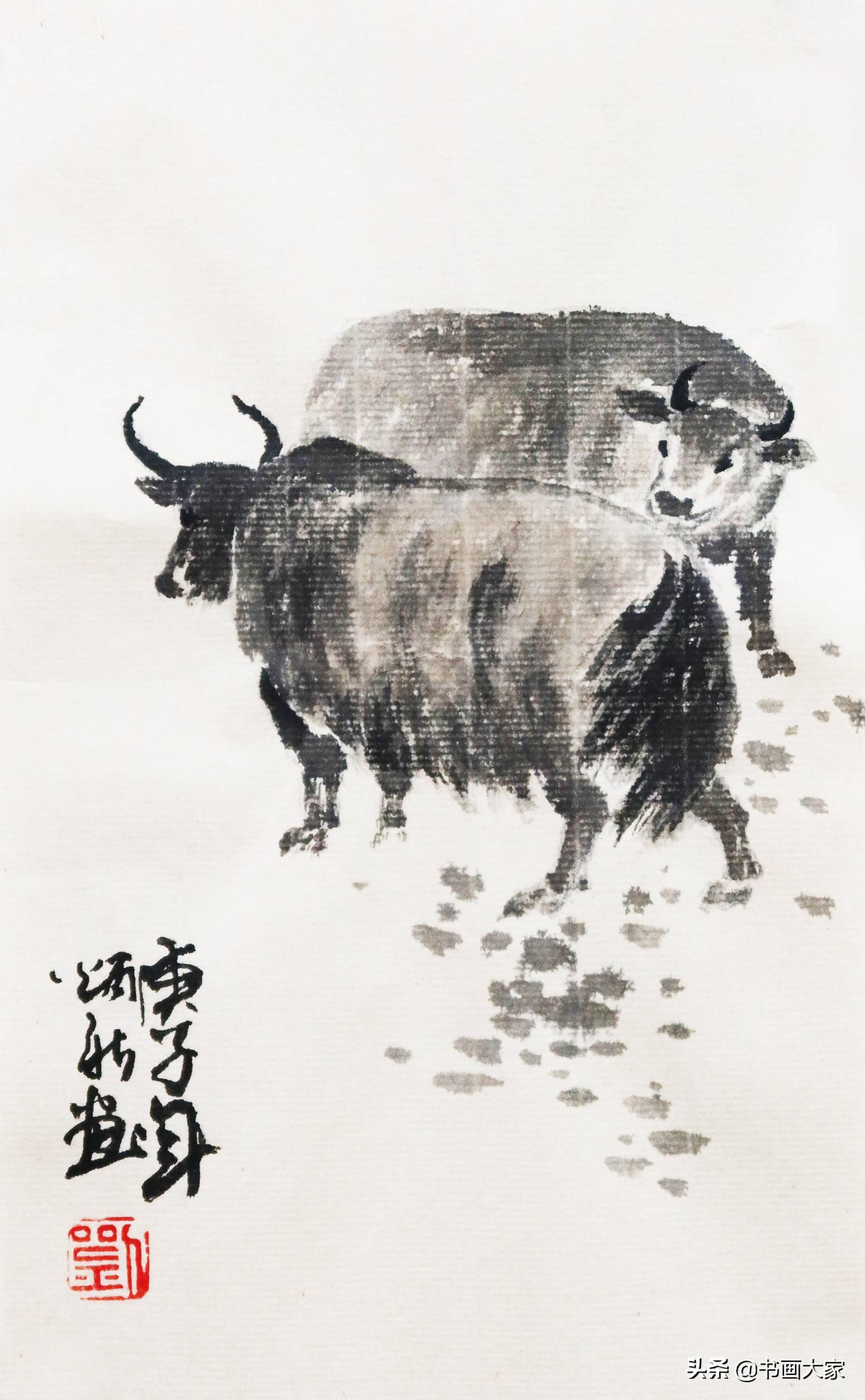 刘万年的牦牛画图片