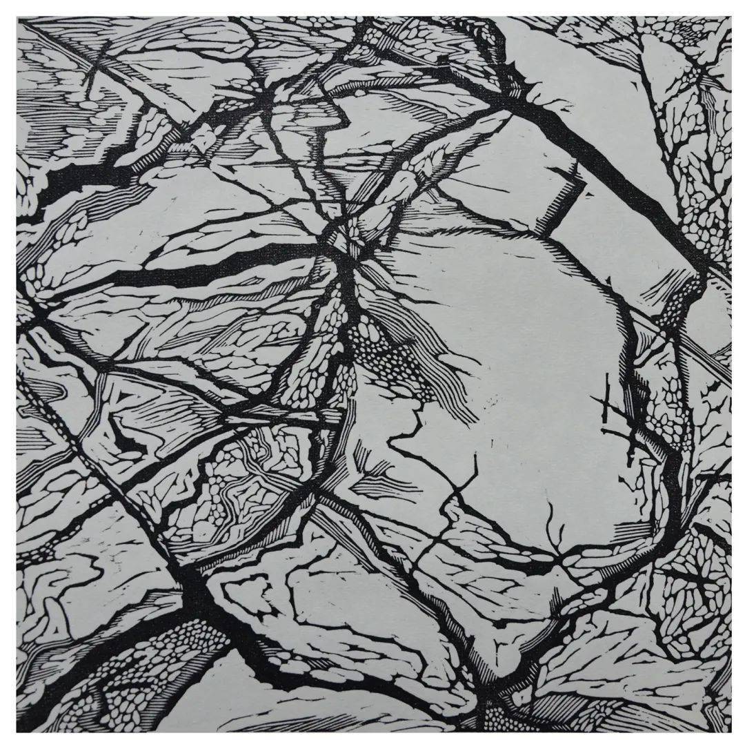 刀刻印象草原 墨印牧人情怀_版画