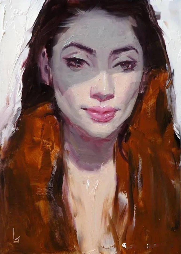 大众艺术网速记百面朋友圈肖像画作集锦美国现代现实主义肖像画家约翰