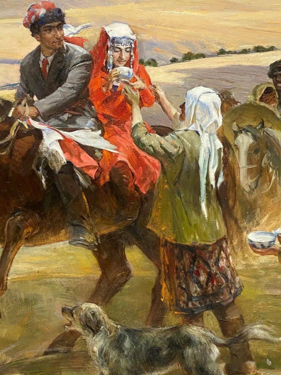 把人间至美凝固成永恒全山石油画塔吉克人的婚礼