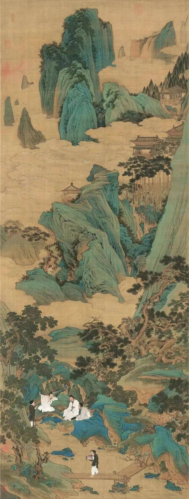 本当に信頼出来る店 仇英青绿山水画,绝了！——《桃源仙境图》赏析_画面 絵画/タペストリー