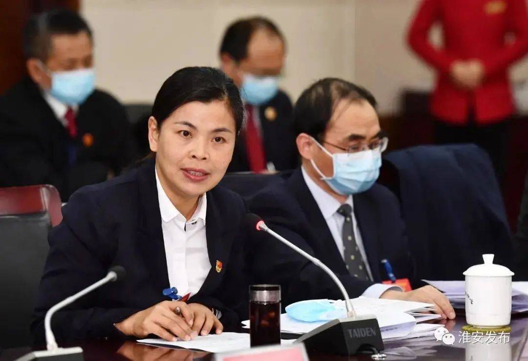 蔡丽新参加淮安区,清江浦区代表团审议