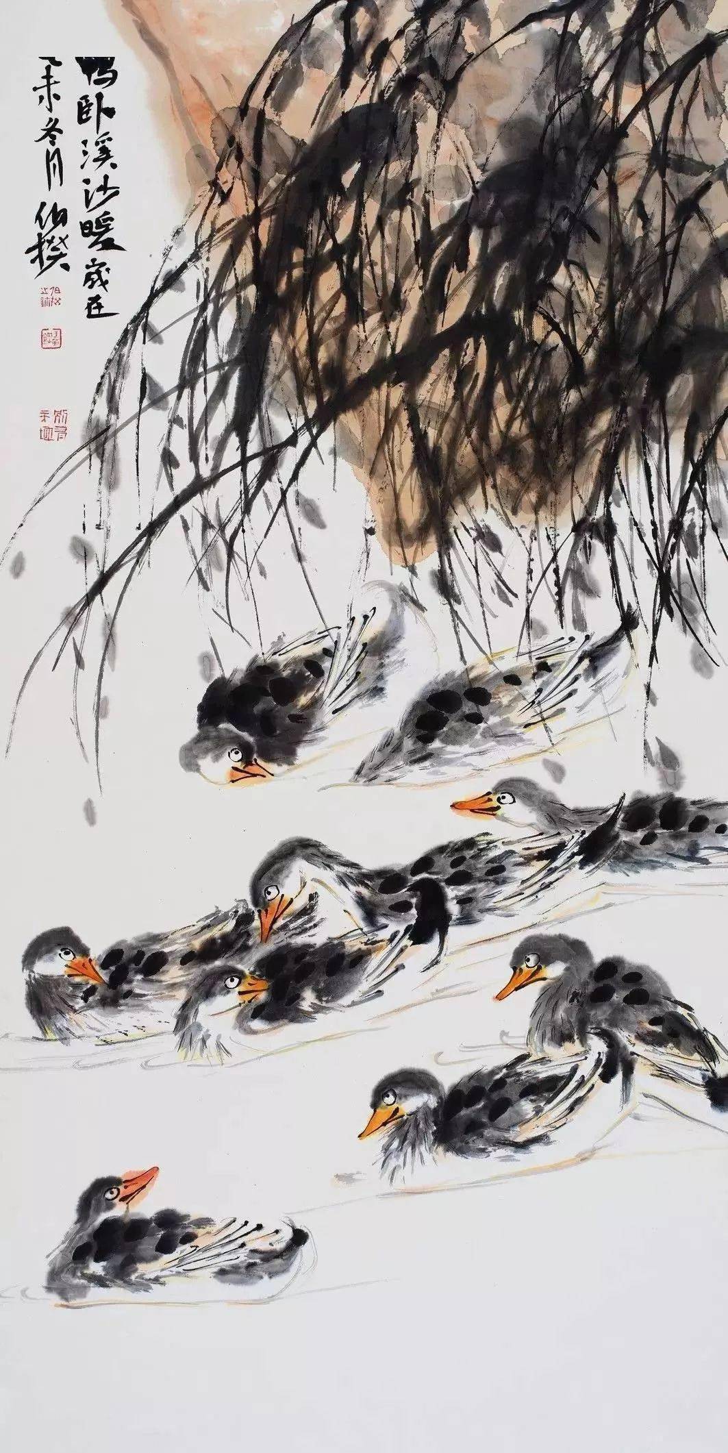 泼辣简约伯揆大写意花鸟画