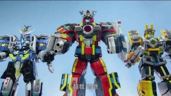 巨神战击队旋天战击王冷冻马蜂怪兽5战卫集体发动必杀技能