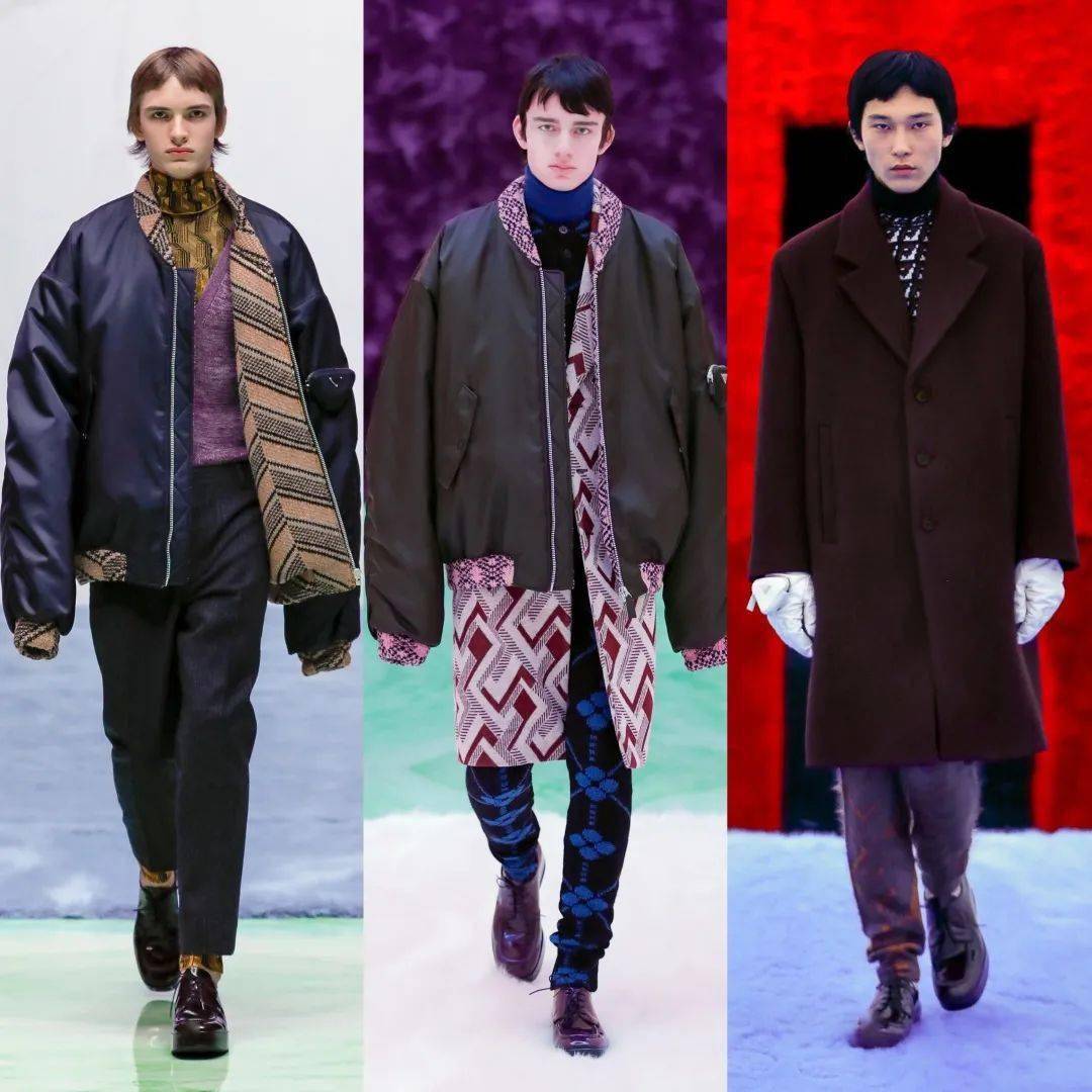 这是 miuccia prada 与 raf simons 共同打造的第一个男装系列,开场