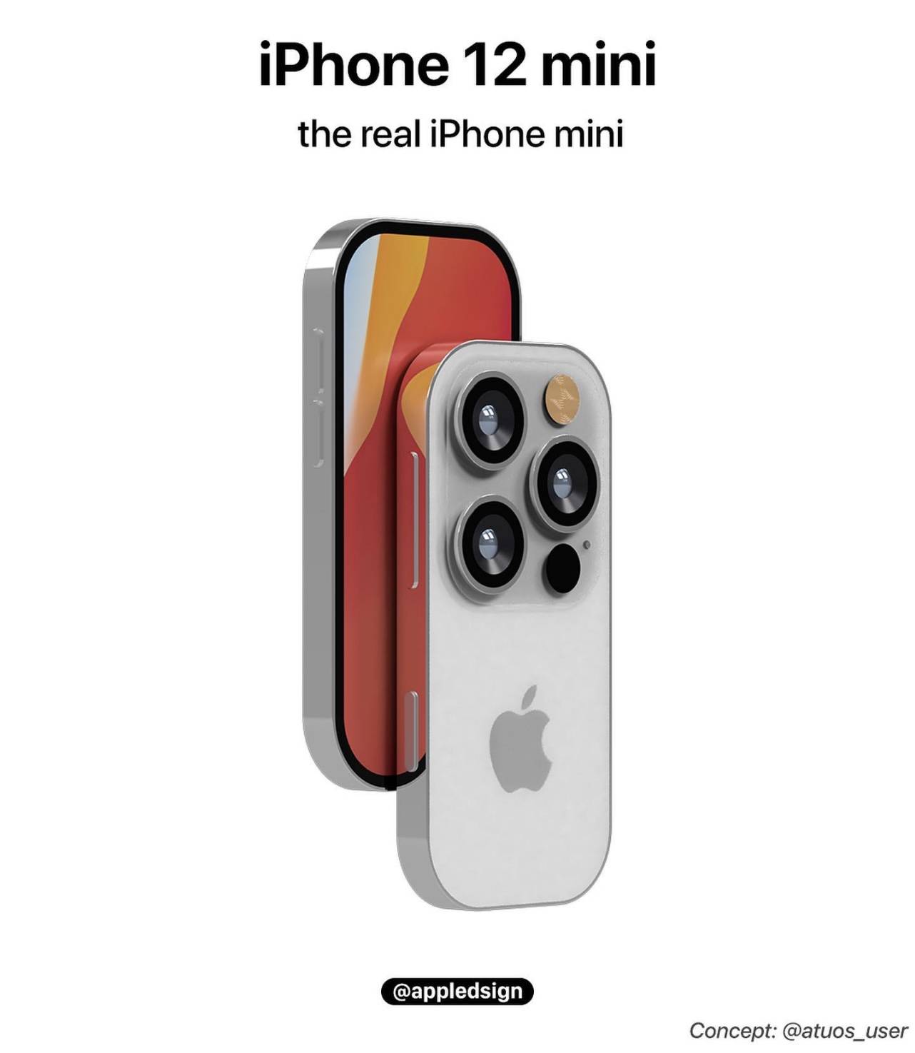 概念|iPhone 12 Mini概念渲染图曝光：采用超小机身设计