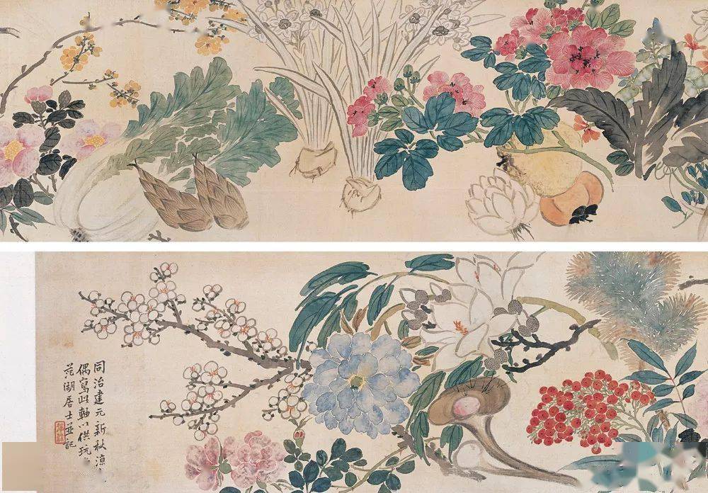 他画花鸟,浓艳酣畅_周闲