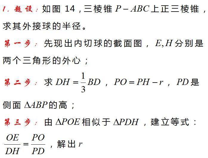 八個無敵模型全搞定空間幾何的外接球和內切球問題