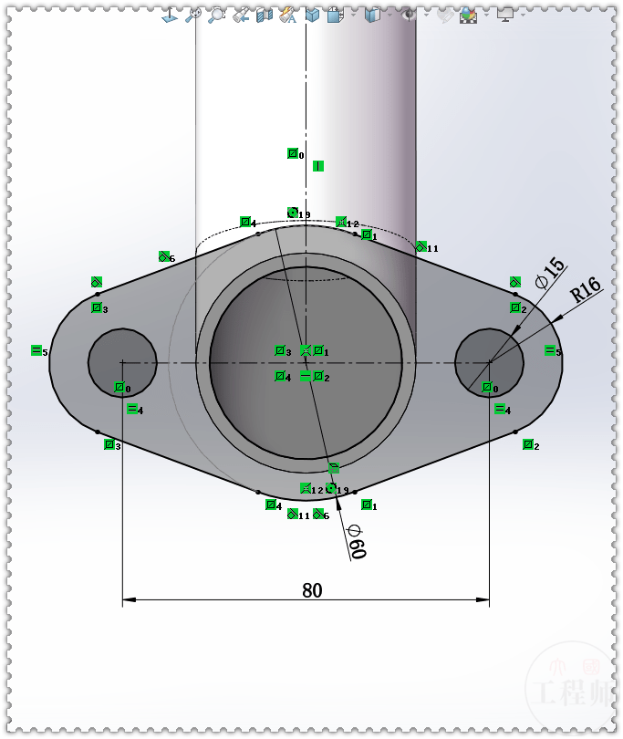 solidworks练习题3d19tk19五个特征就完了