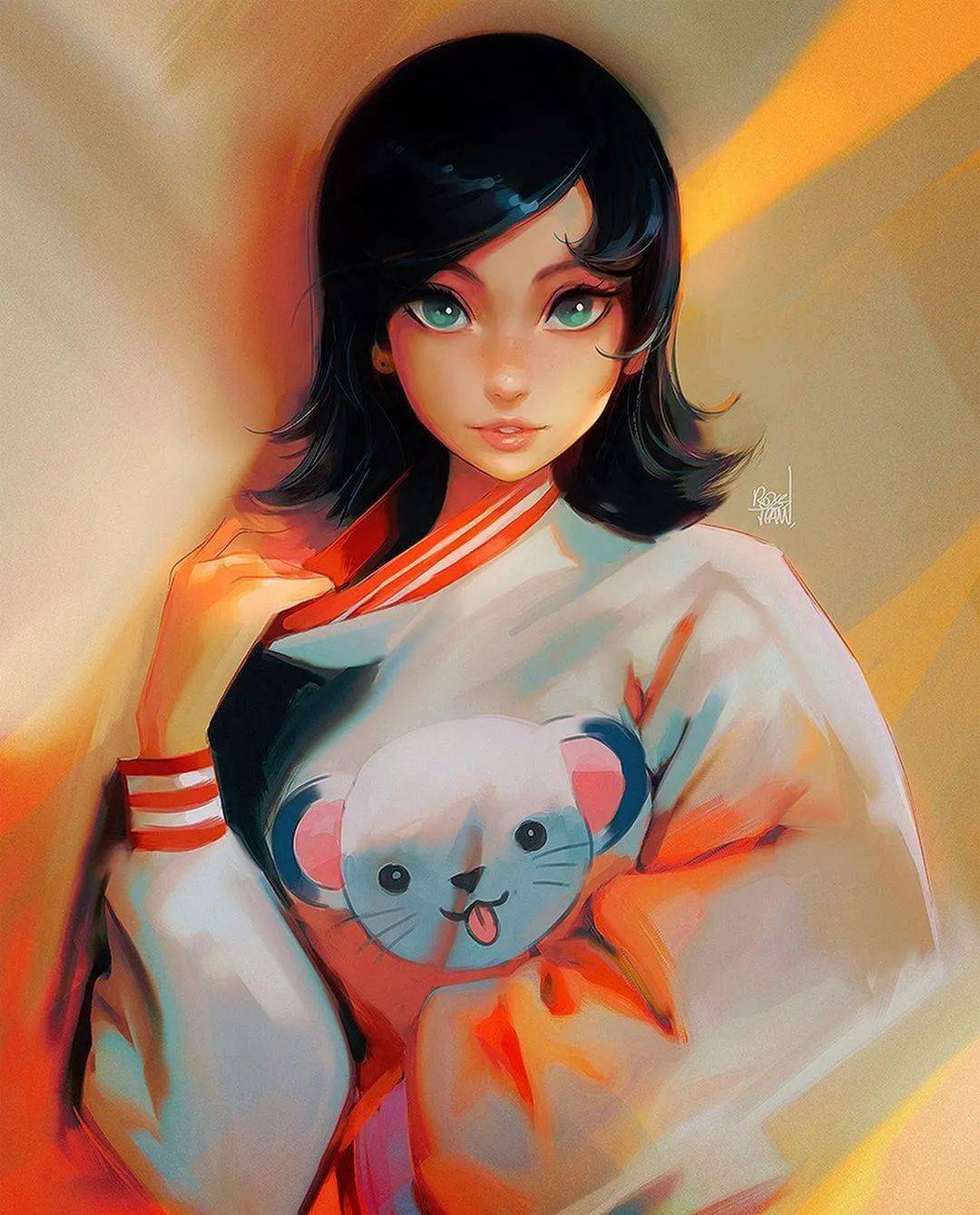 这组插画的光效处理绝了眼睛要触电