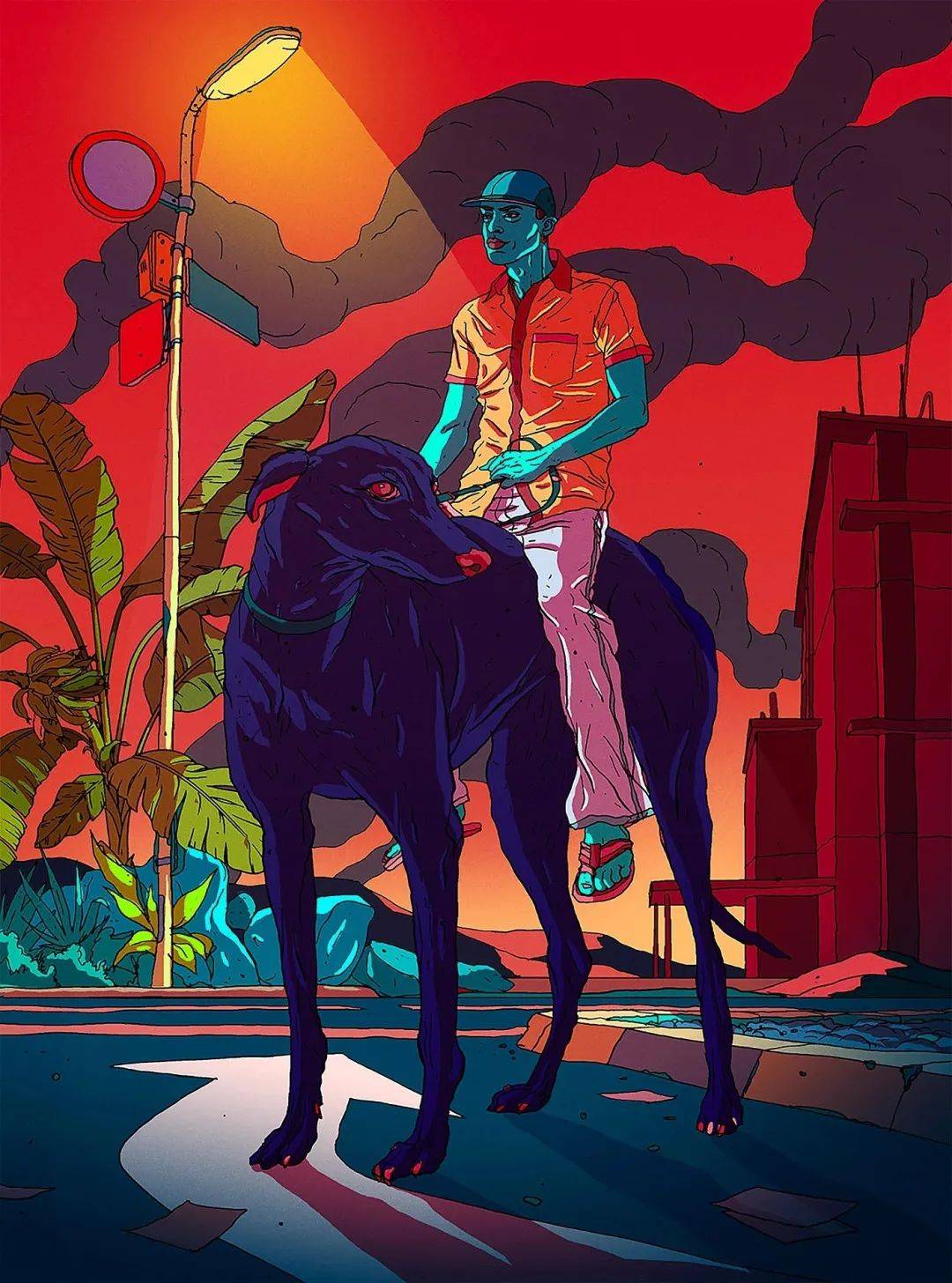 这插画,色彩太浓烈了!_olivier