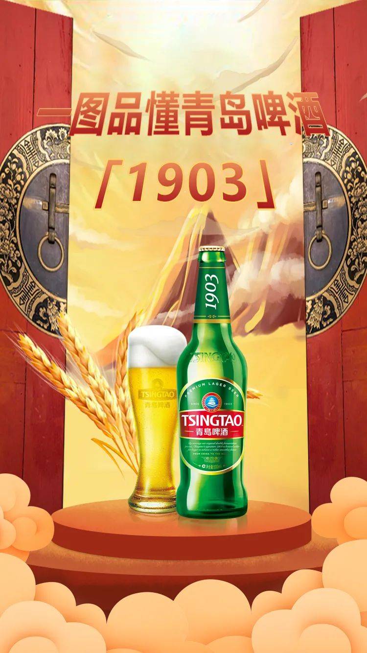 春节品麦香一张图品懂青岛啤酒经典1903