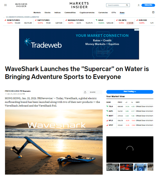 上市|WaveShark革命性水上运动新品上市 引全球媒体关注报道