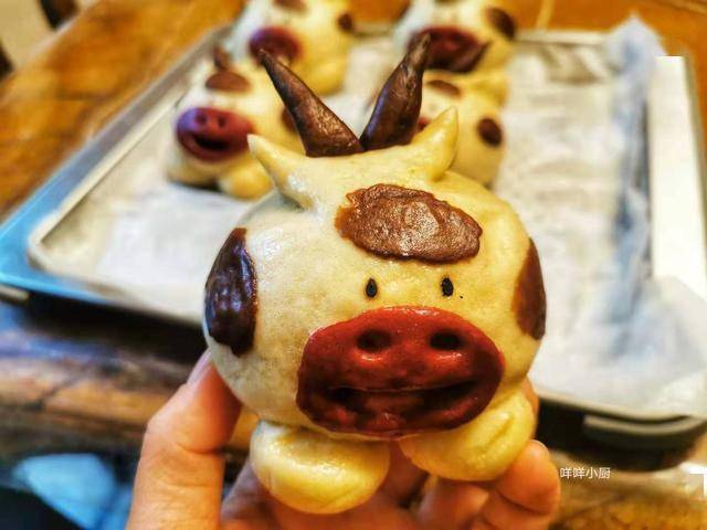 牛年送大家福气满满的牛馒头很应景只需要一次发酵宣软香甜