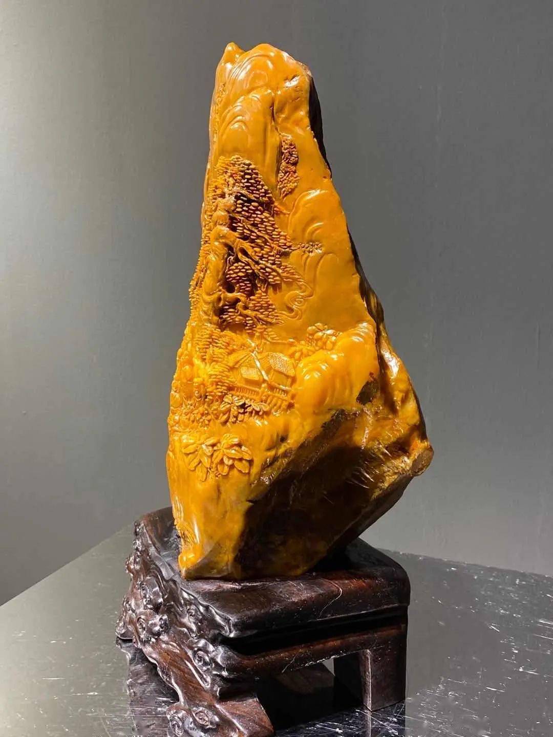 用之美福寿田黄▎产于福建寿山田中的黄色美石