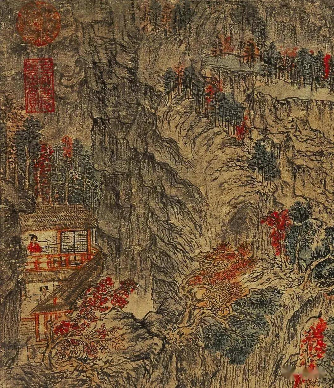 画山水画小程序王蒙 春山读书图王蒙 花溪渔隐图微拍堂吉流霞《松风鸣