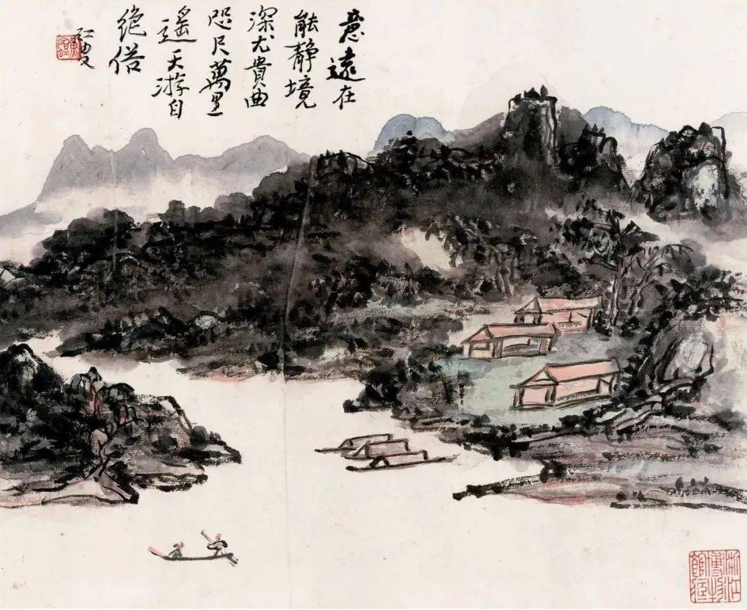 中国黄實虹山、山水、水墨画 黄宾虹山水作品中笔墨意境美_搜狐网