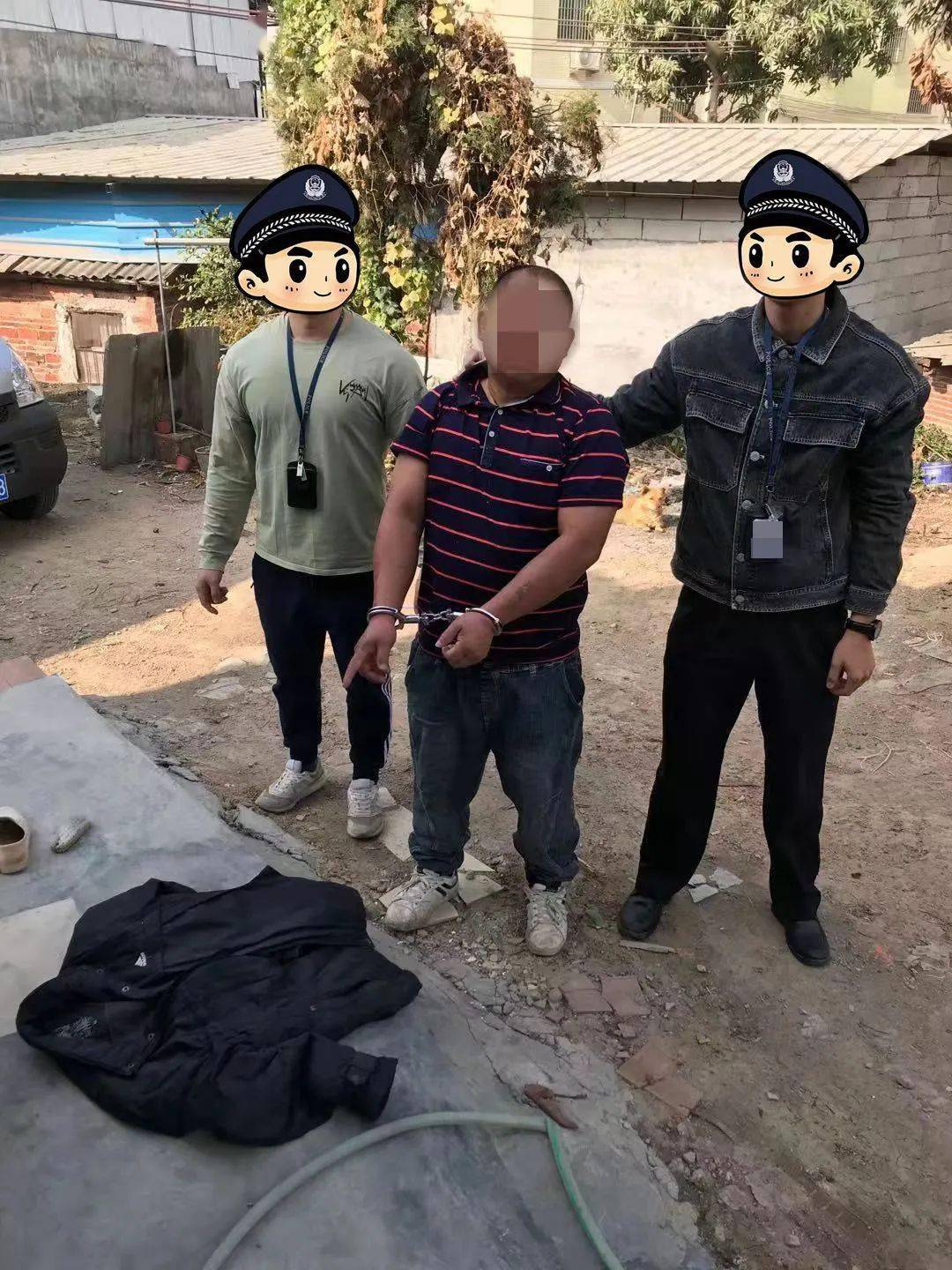 警察拘捕犯人的照片图片