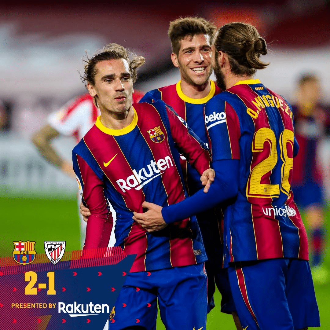 梅西完成巴萨生涯第650粒进球巴萨胜毕尔巴鄂竞技