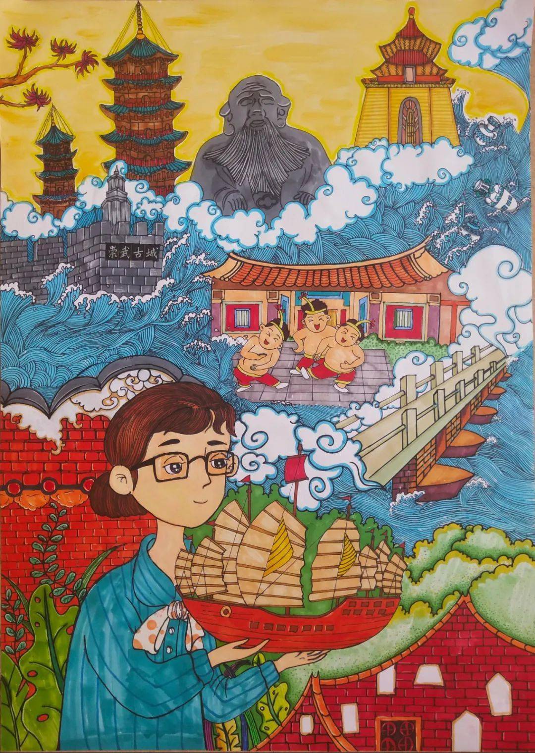 泉州:宋元中国的世界海洋商贸中心绘画作品(小学组三等奖)