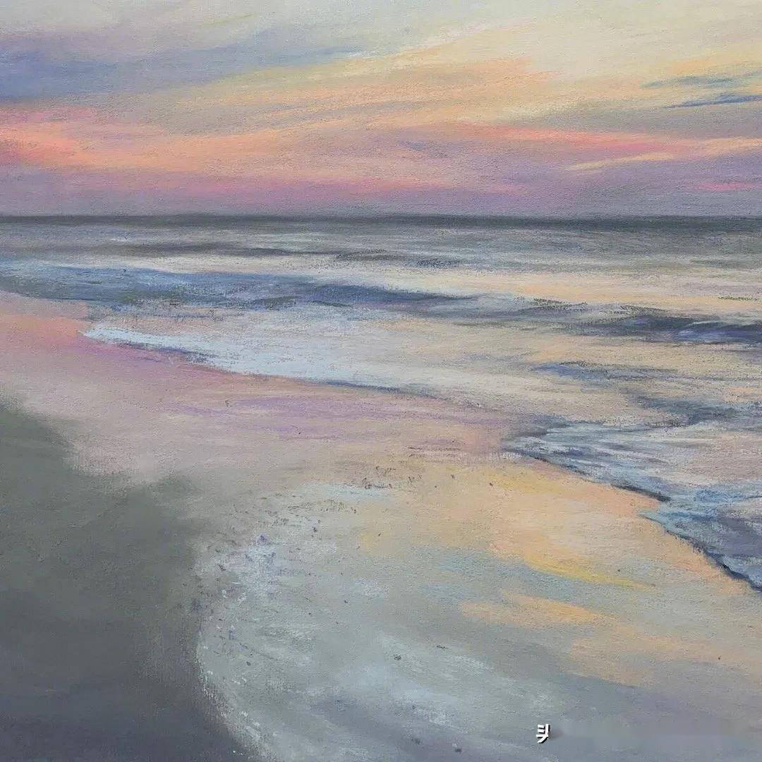 美术作品欣赏·海边的夕阳