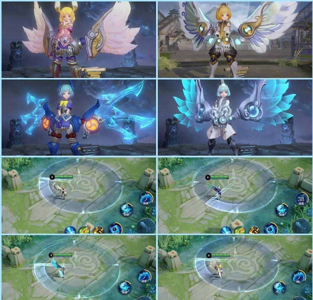 王者荣耀锚点皮肤,青蛇和镜传说只变色,冰雪圆舞曲和原皮一样