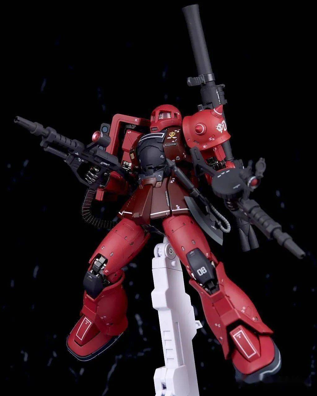 成品万代gffmcfix夏亚专用ms05s扎古i实物测评图