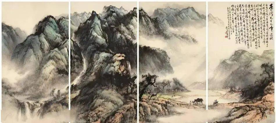 艺术世界隽秀大气台湾画家欧豪年山水画作品选