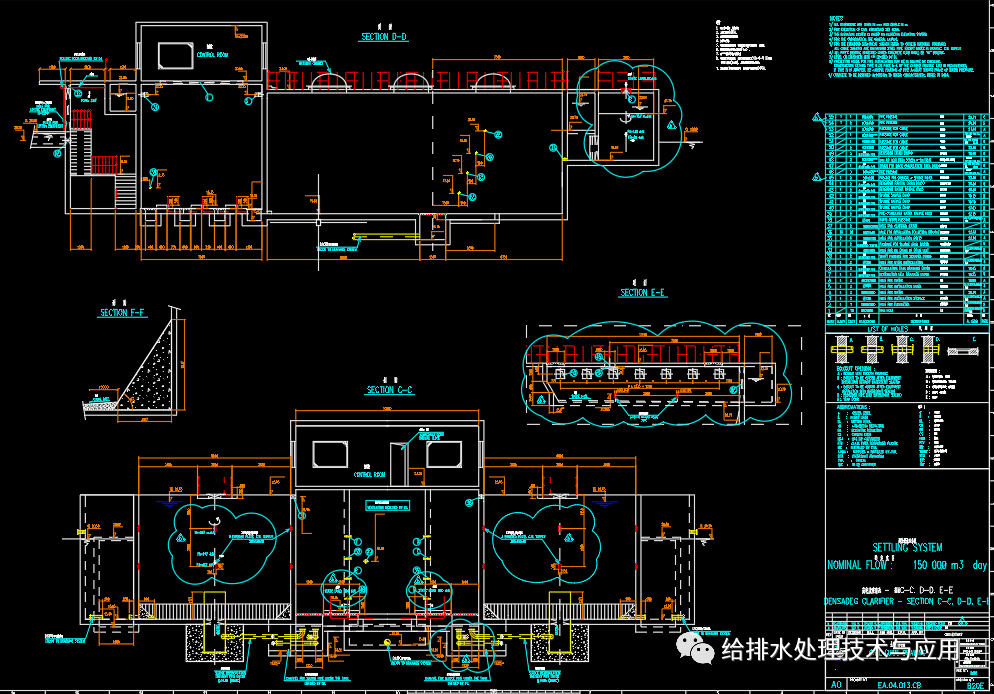 竖流式沉淀池cad图高清图片