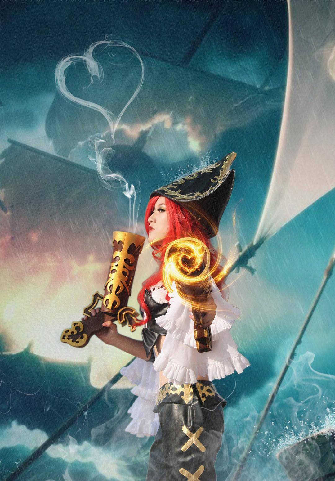 英雄联盟厄运小姐赏金猎人cosplay_季轩