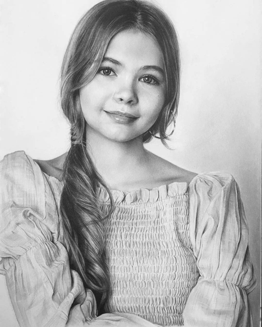 笔触柔细腻的肖像素描,aduhong作品欣赏!_素材