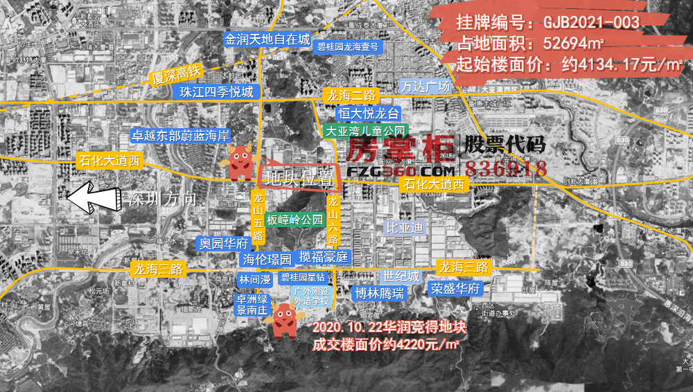 周邊覆蓋有龍海二路,龍山五路,石化大道等交通要道.