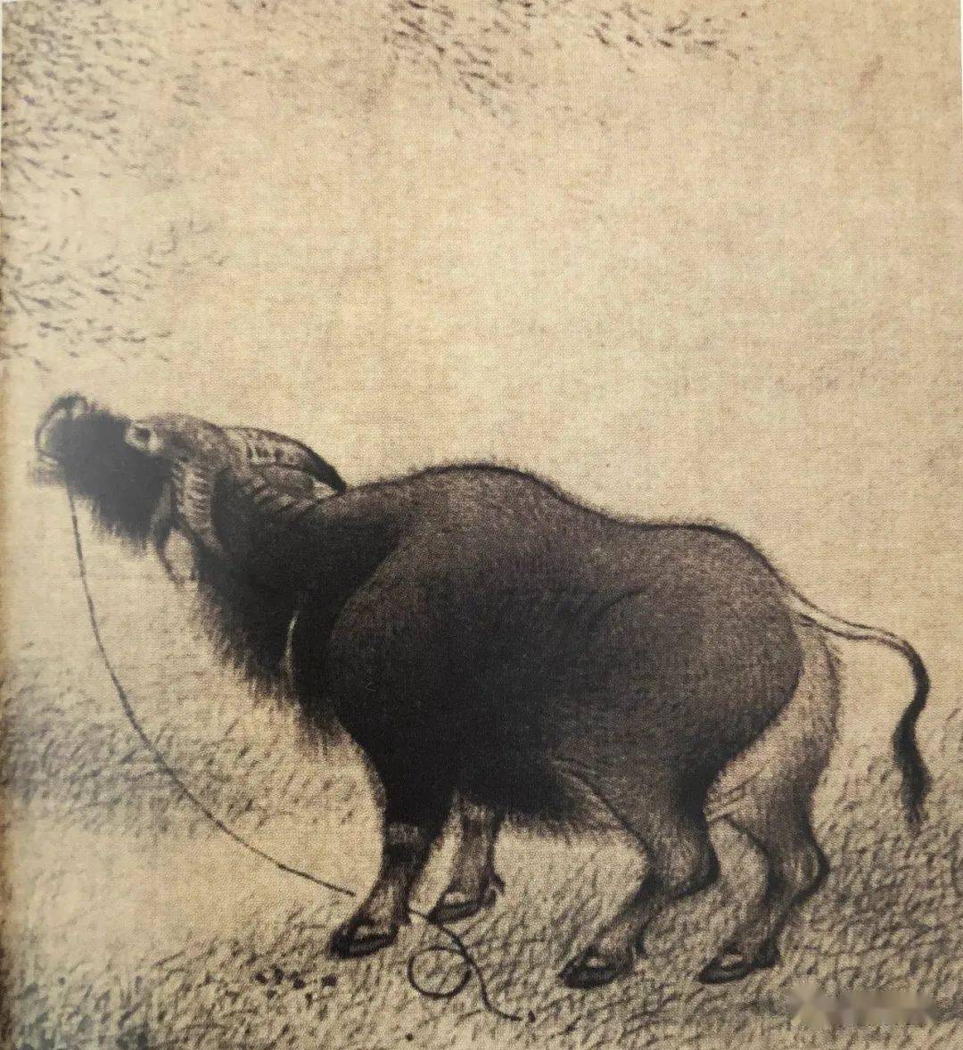 牛踏紫云送吉福附历代名家画牛局部大图