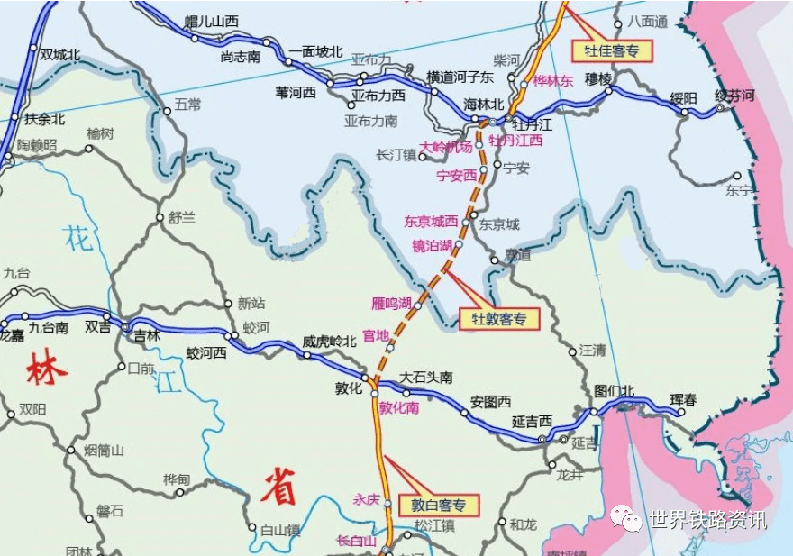 線路北起吉林延邊敦化市,南至安圖縣二道白河鎮,為延邊州第二條高速