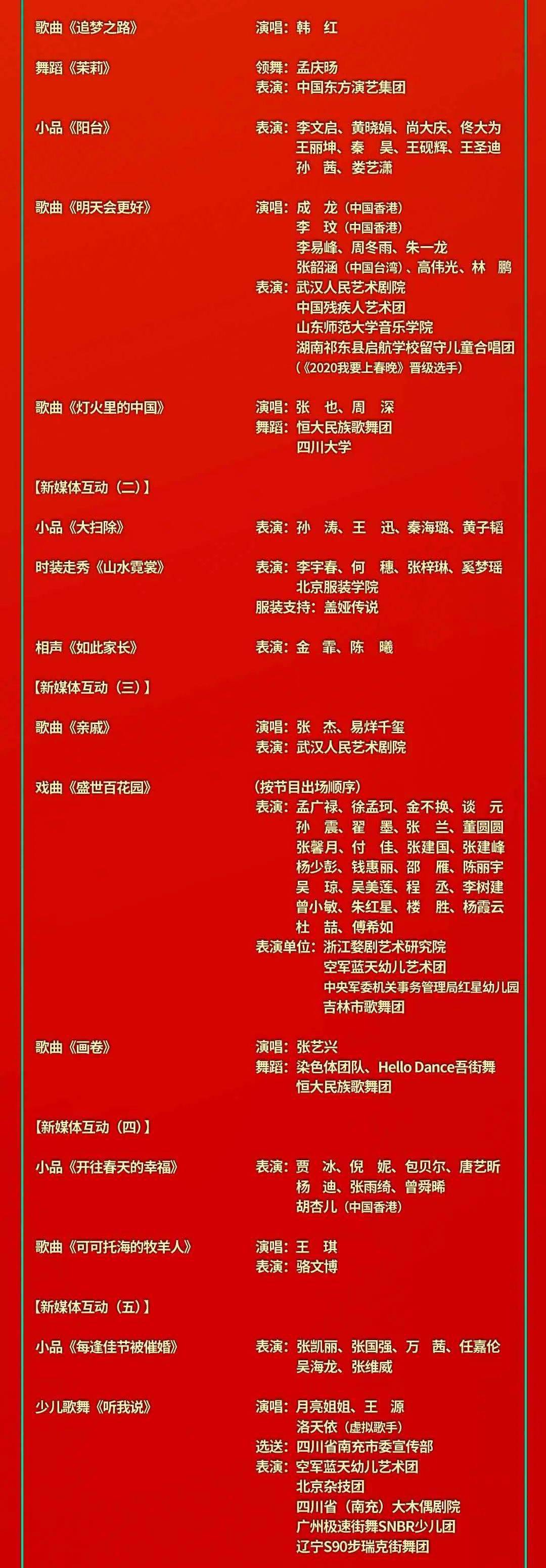 春晚更多剧透曝光,网友坐不住了!今天他们都在忙这事……_节目单