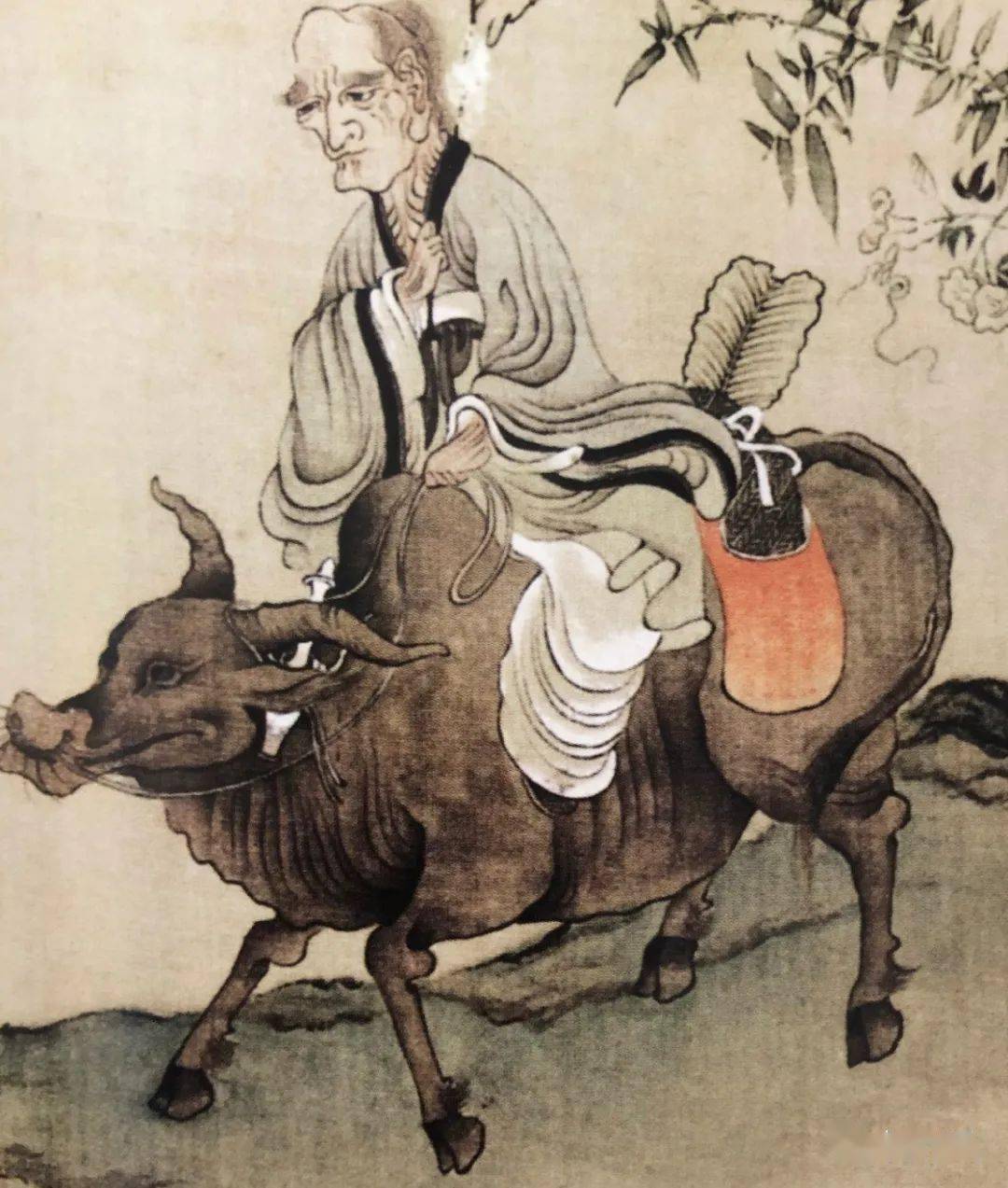 明 陈洪绶 老子骑牛图 局部清 华嵒 翠雨一犁烟 局部清 李鱓 杂画