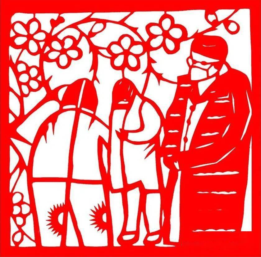 云展览郝氏水纹雨点剪纸第五代传人郝兰英作品线上展示