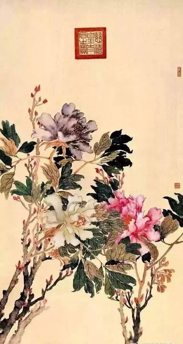 清国　絵画　慈禧皇太后・西太后 「御筆之寶」 中国画 山水花図 古美術品 清国 絵画 慈禧皇太后・西太后 「御筆之寶」 中国画 山水花図 古