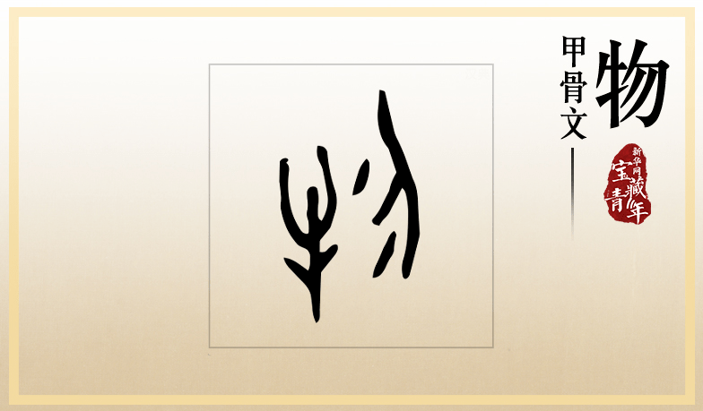 都与"牛"这个物种 甲骨文中 牛和农具耒(lěi)结合 形成了  "物"字