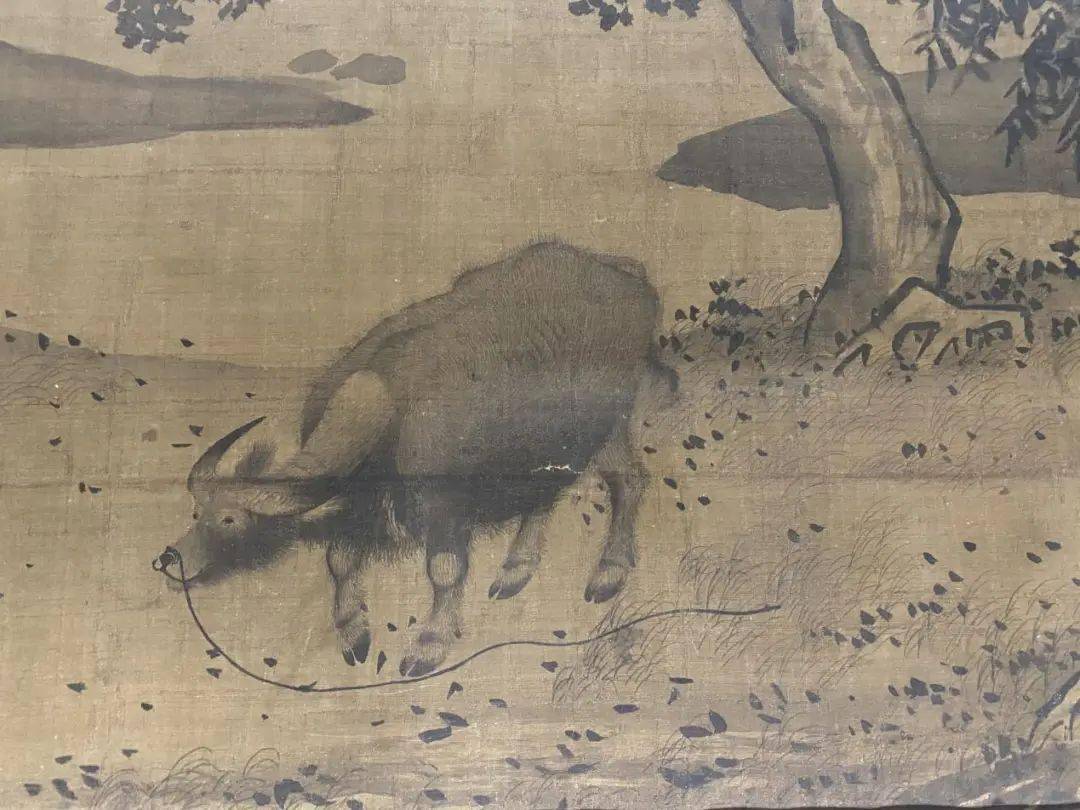 南宋阎次平 《四季牧牛图》——春牧绘春野柳坡,夏牧绘高树浓荫,秋牧