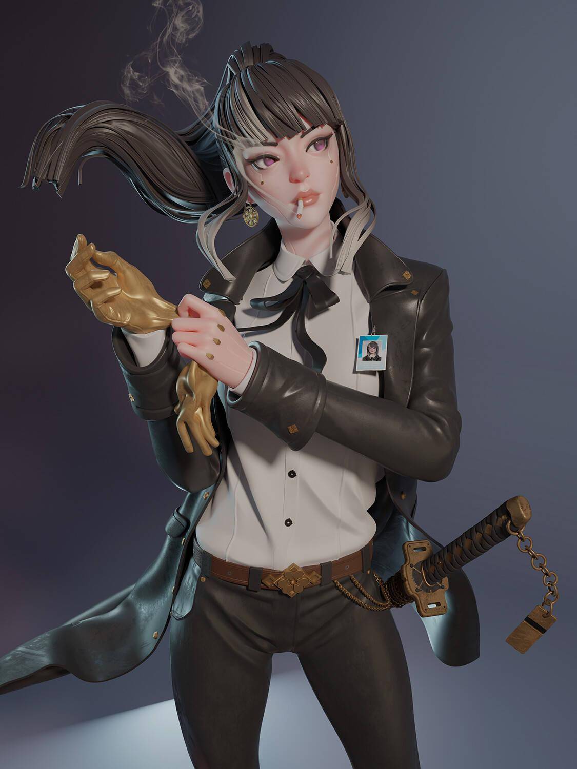 很棒的一组3d人物建模作品欣赏!造型漂亮制作细节精美_动漫