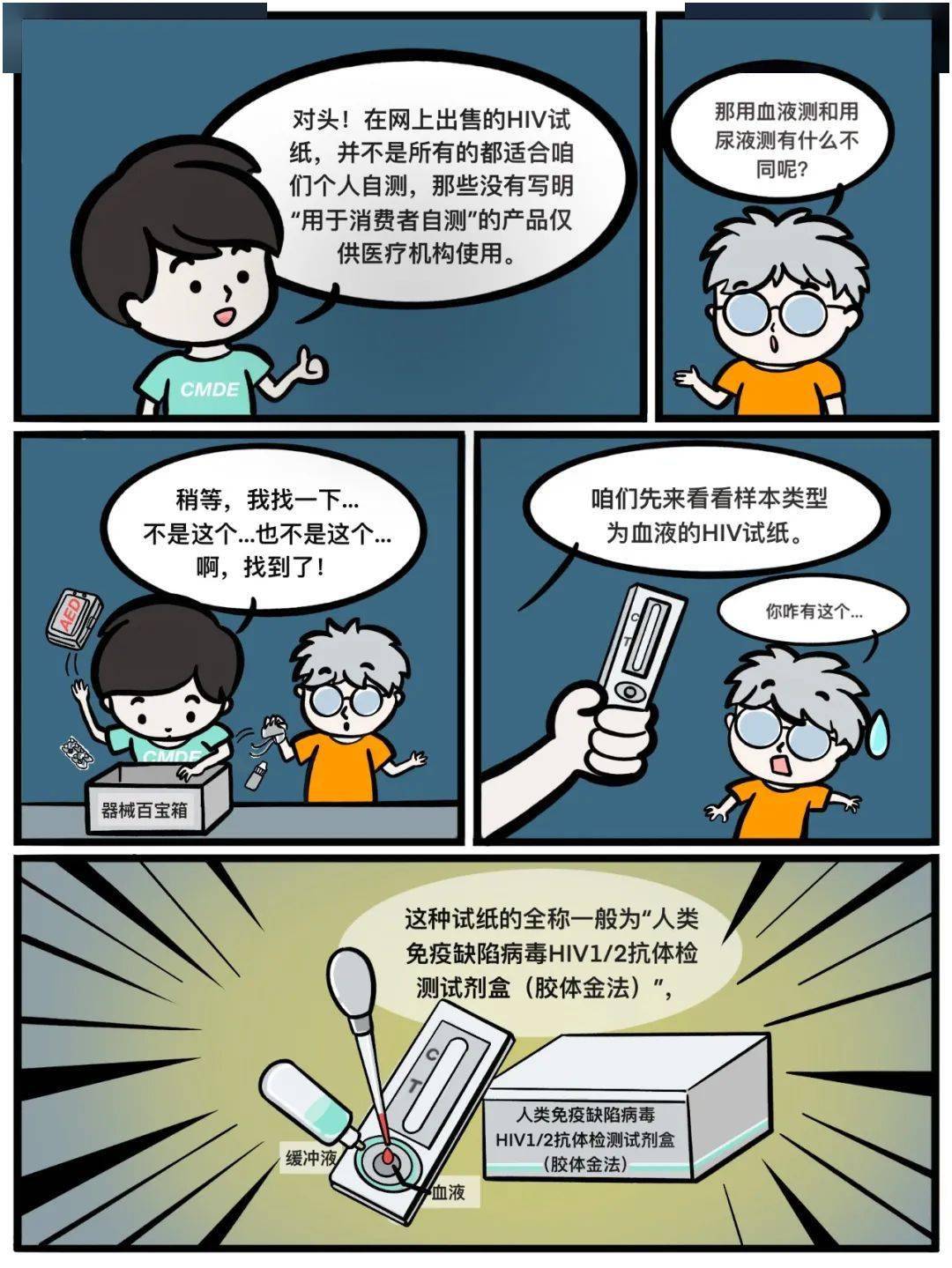 漫画 Hiv试纸的那些事