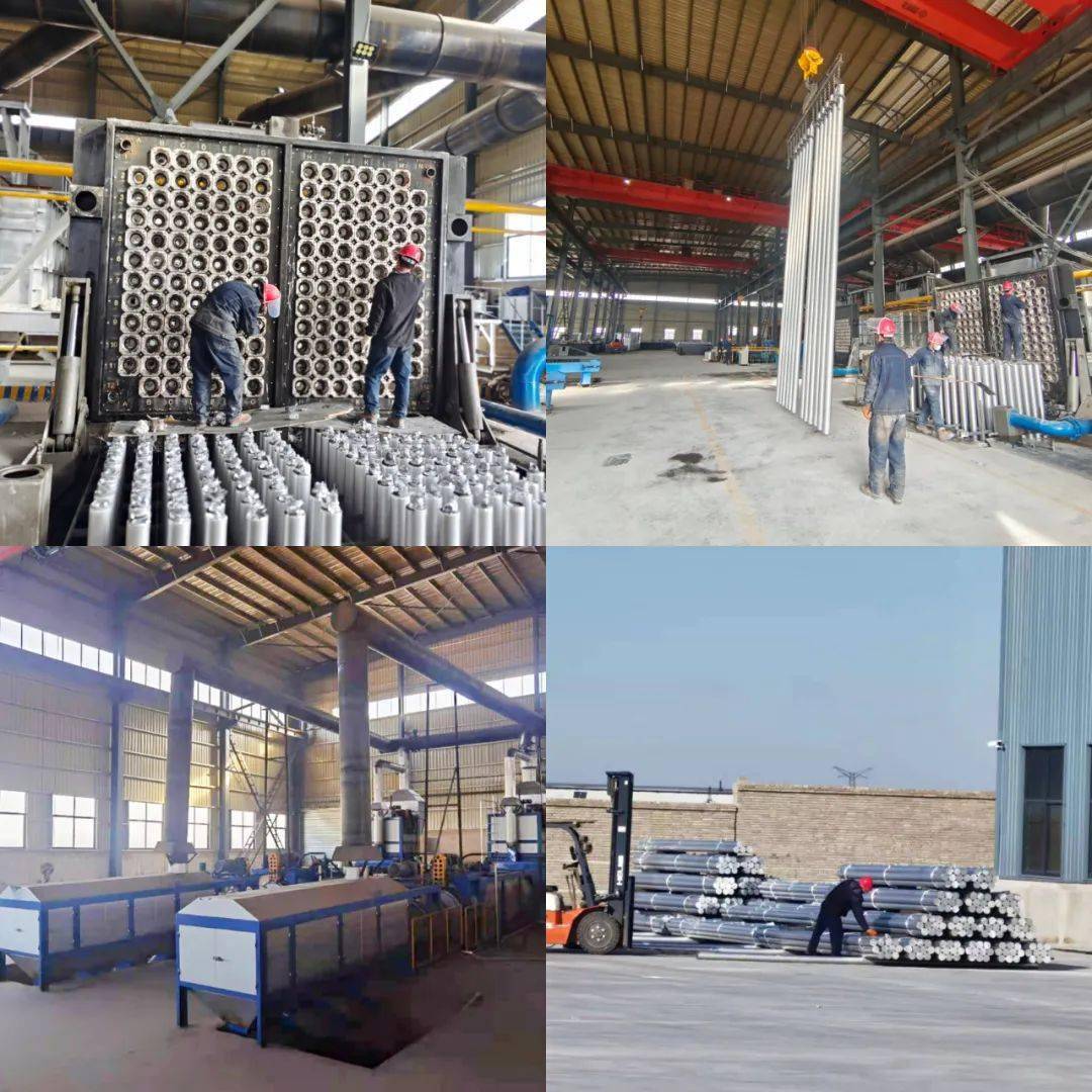 室,食堂年餐准备,暖气供应等,又到铭翔铝业铝棒生产车间一一了解铸棒