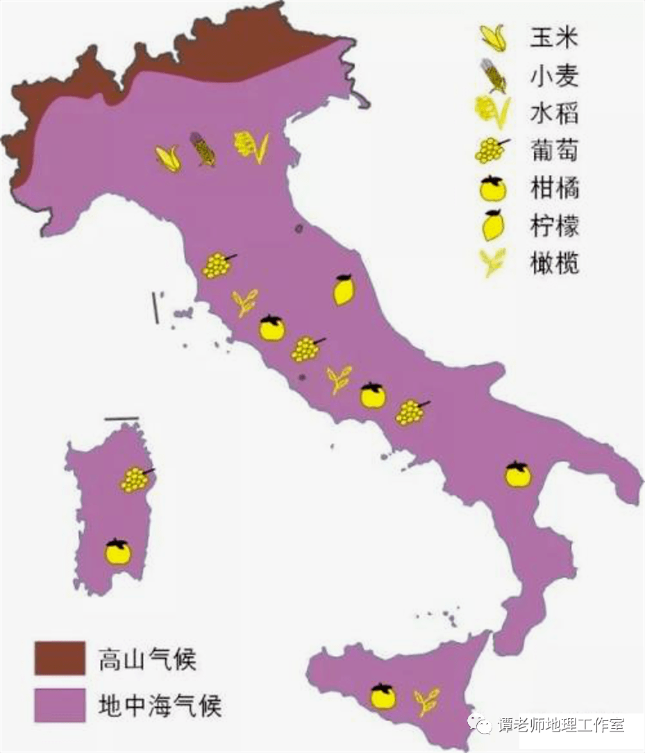 意大利农业分布图图片