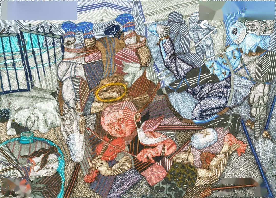 曹力全球抗疫图警世之战创作谈