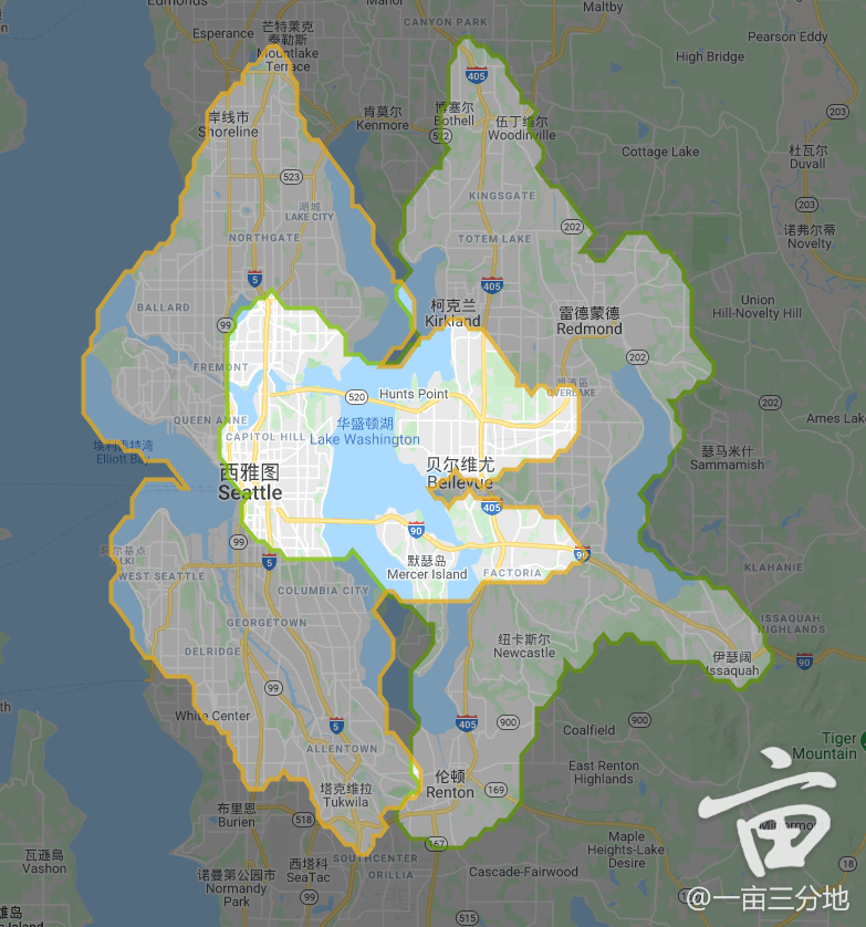 西雅图地理位置图片