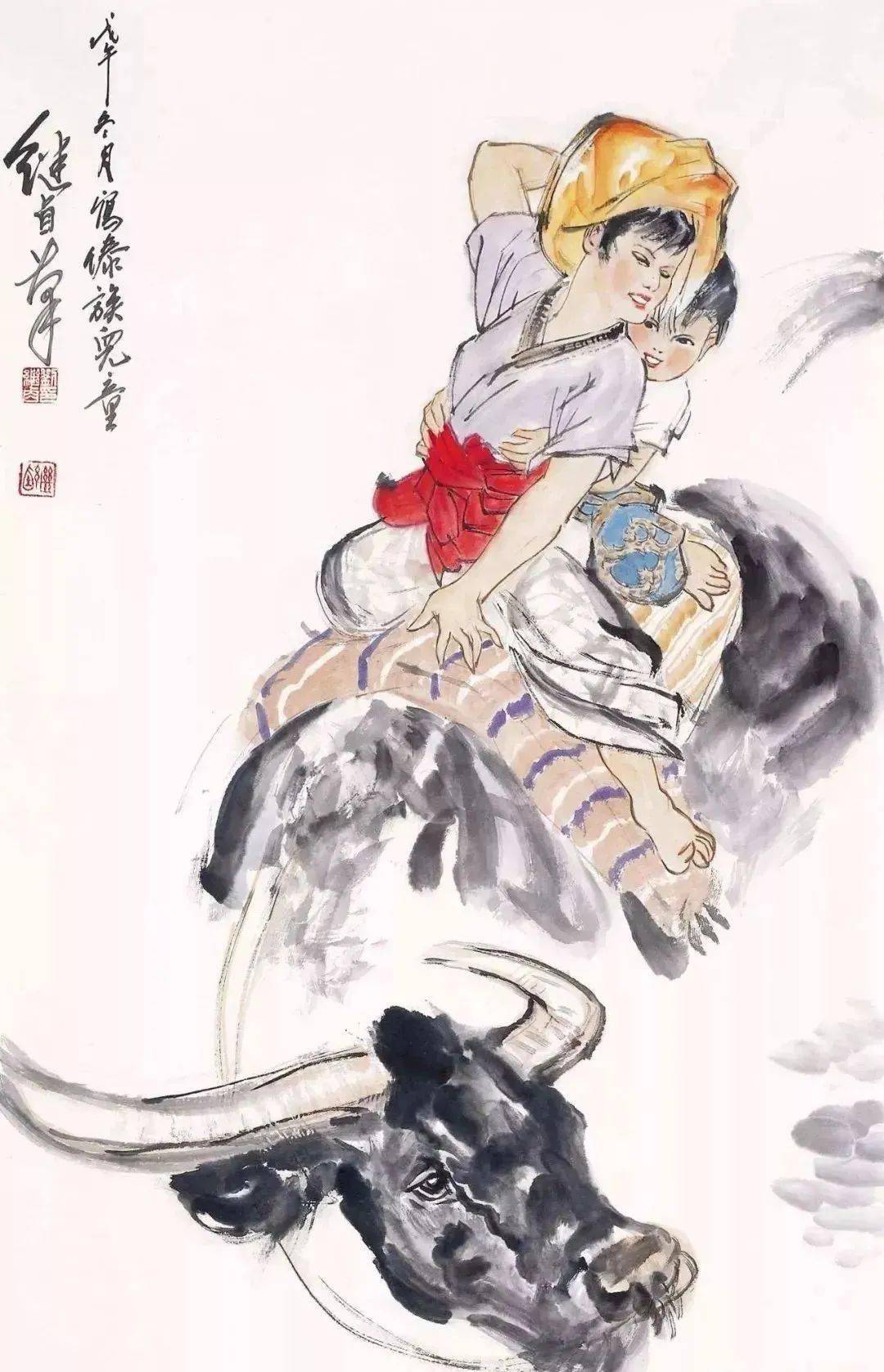 大师刘继卣画的牛真牛