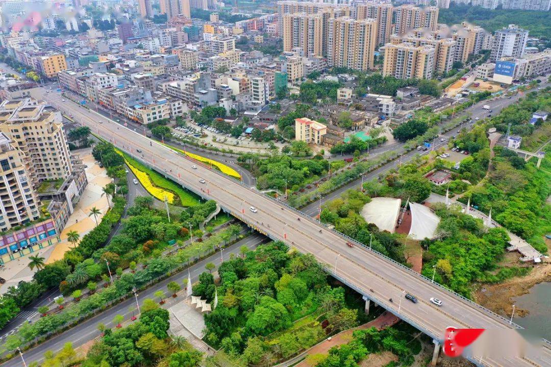 图说琼海从高空俯瞰嘉积大桥