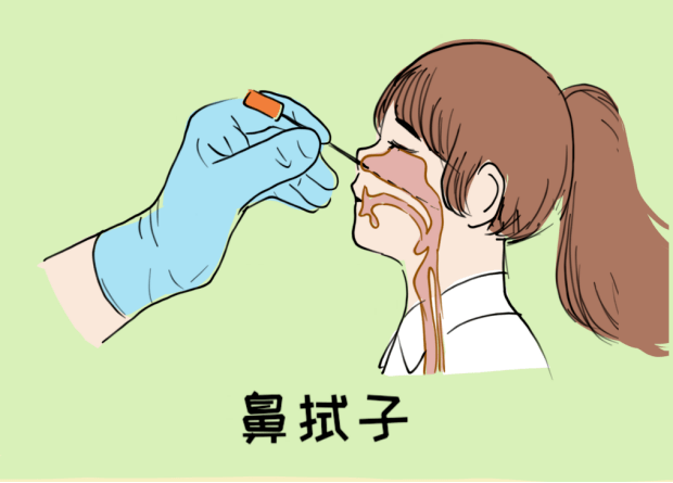 核酸捅喉咙卡通图片
