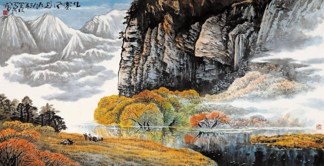 邱笑秋11邱笑秋110幅"彩墨山水画",美醉啦!0幅"彩墨山水画",美醉啦!